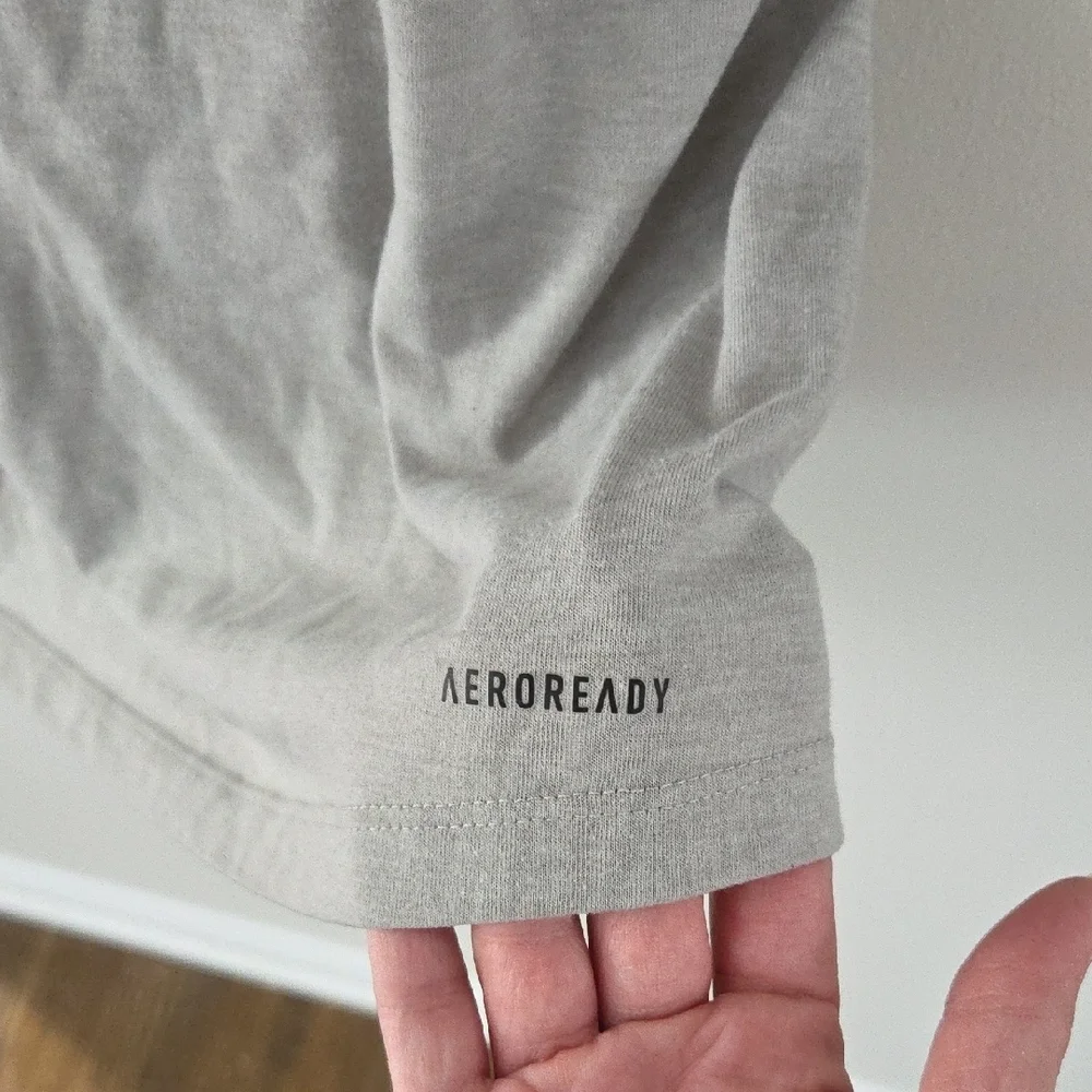 Adidas Black Logo Gray Men's Tee